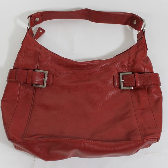 Audrey Brooke Handbags - Audrey Brooke Red Leather Shoulder Bag